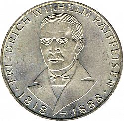 Large Reverse for 5 Mark 1968 coin