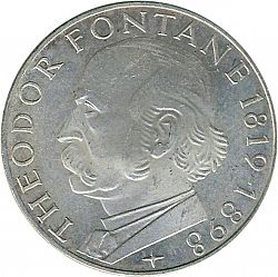 Large Reverse for 5 Mark 1969 coin