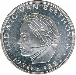 Large Reverse for 5 Mark 1970 coin