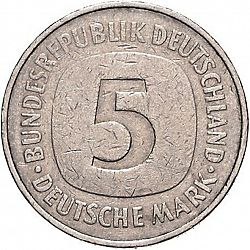 Large Reverse for 5 Mark 1975 coin