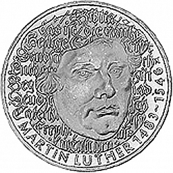 Large Reverse for 5 Mark 1983 coin