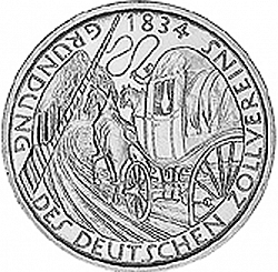 Large Reverse for 5 Mark 1984 coin
