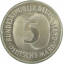 Large Reverse for 5 Mark 1995 coin