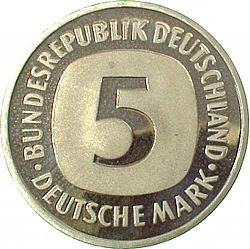 Large Reverse for 5 Mark 1995 coin