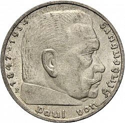 Large Reverse for 5 Reichsmark 1936 coin