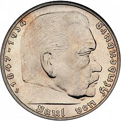 Large Reverse for 5 Reichsmark 1936 coin