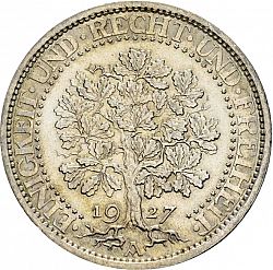Large Obverse for 5 Reichsmark 1927 coin