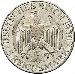 Large Obverse for 5 Reichsmark 1929 coin