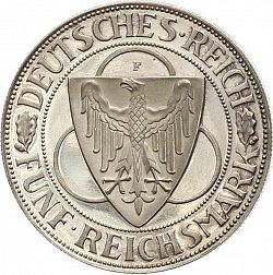 Large Obverse for 5 Reichsmark 1930 coin