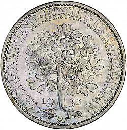 Large Reverse for 5 Reichsmark 1932 coin
