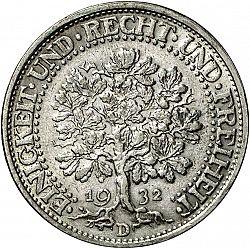 Large Reverse for 5 Reichsmark 1932 coin