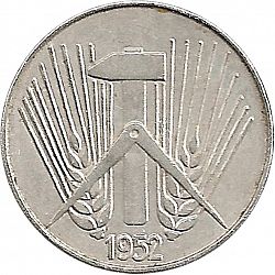 Large Reverse for 5 Pfennig 1952 coin