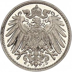 Large Reverse for 5 Pfenning 1912 coin