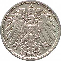Large Reverse for 5 Pfenning 1915 coin
