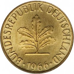 Large Obverse for 5 Pfennig 1966 coin