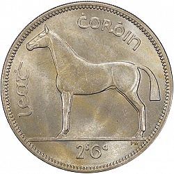 Large Obverse for 2s6d - Half Crown 1954 coin