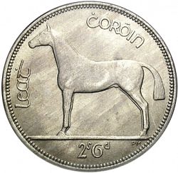 Large Reverse for 2s6d - Half Crown 1961 coin