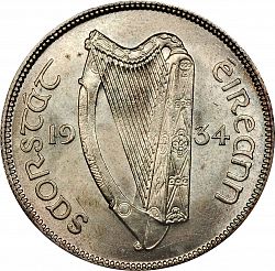 Large Obverse for 2s6d - Half Crown 1934 coin