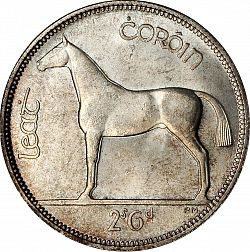 Large Reverse for 2s6d - Half Crown 1934 coin