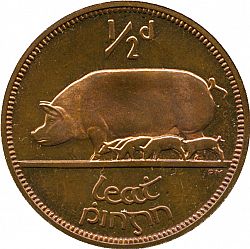 Large Reverse for 1/2d - Halfpenny 1949 coin
