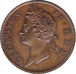 Large Obverse for Halfpenny 1736 coin