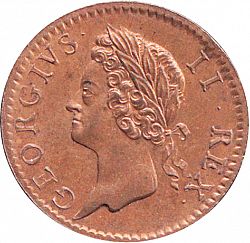 Large Obverse for Halfpenny 1753 coin