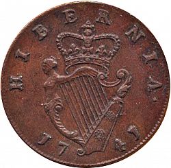 Large Reverse for Halfpenny 1741 coin