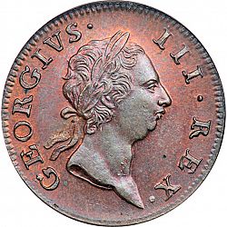 Large Obverse for Halfpenny 1766 coin