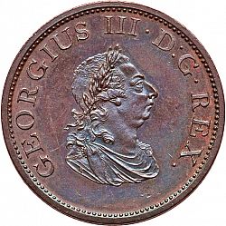 Large Obverse for Halfpenny 1805 coin