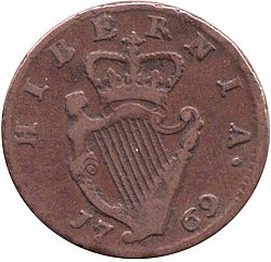 Large Reverse for Halfpenny 1769 coin