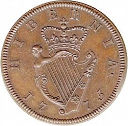 Large Reverse for Halfpenny 1775 coin