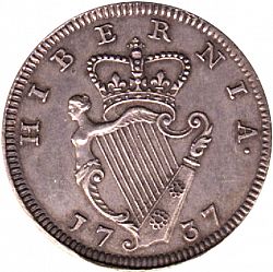 Large Reverse for Farthing 1737 coin