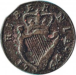 Large Reverse for Farthing 1744 coin