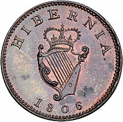 Large Reverse for Farthing 1806 coin