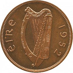Large Obverse for 1d - Penny 1952 coin