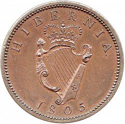 Large Reverse for Penny 1805 coin