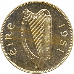 Large Obverse for 1s - Shilling 1951 coin