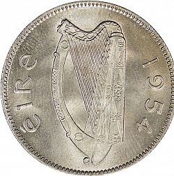 Large Obverse for 1s - Shilling 1954 coin