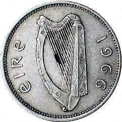 Large Obverse for 1s - Shilling 1966 coin