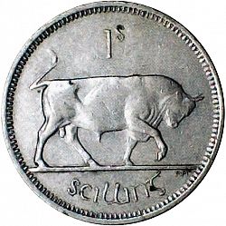 Large Reverse for 1s - Shilling 1966 coin