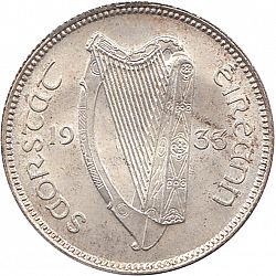 Large Obverse for 1s - Shilling 1933 coin