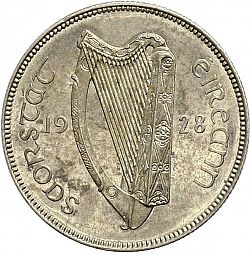 Large Obverse for 2s - Florin 1928 coin