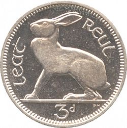 Large Reverse for 3d - 3 Pence 1949 coin