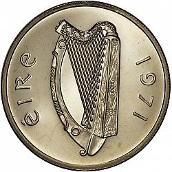 Large Obverse for 5P - Five Pence 1971 coin