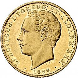 Large Obverse for 10000 Réis ( Coroa ) 1886 coin