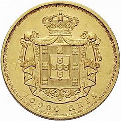 Large Reverse for 10000 Réis ( Coroa ) 1878 coin