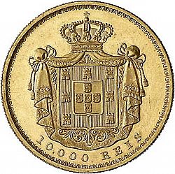 Large Reverse for 10000 Réis ( Coroa ) 1879 coin