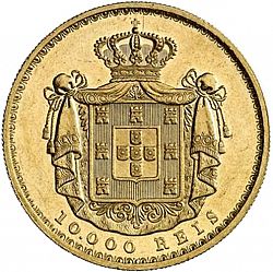 Large Reverse for 10000 Réis ( Coroa ) 1880 coin