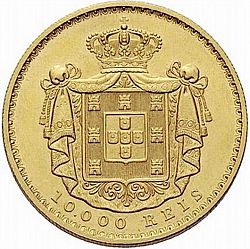 Large Reverse for 10000 Réis ( Coroa ) 1881 coin