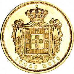 Large Reverse for 10000 Réis ( Coroa ) 1883 coin
